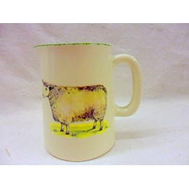 Farmyard Sheep Design Milk jug by Heron Cross Pottery.