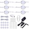 LED Under Cabinet Lighting Kit,6 Pack Linkable Puck Lights with