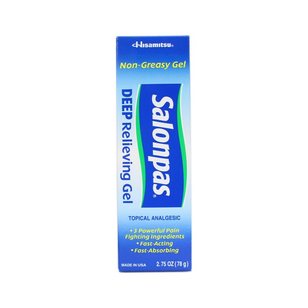 Salonpas Deep Pain Relieving Gel, 2.75 Oz (Pack of 2)