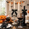 30 Pcs Black Velvet Bows for Christmas Tree, Halloween Tree