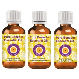 Deve Herbes Pure Benzoin Essential Oil (Styrax Benzoin) with Glass Dropper Steam Distilled 50ml (1.69 oz)