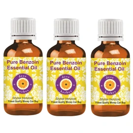 Deve Herbes Pure Benzoin Essential Oil (Styrax Benzoin) with Glass Dropper Steam Distilled 50ml (1.69 oz)