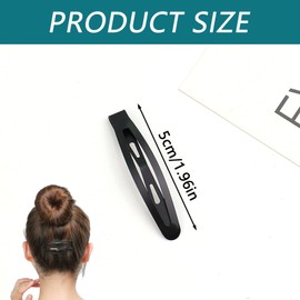 30Pcs Metal Snap Hair Clips Non-slip Snap Hair Slides Hairdressing Black Hair Clips Large Snap Hair Barrettes Bendies Sleepies Hair Clips for Women Girls