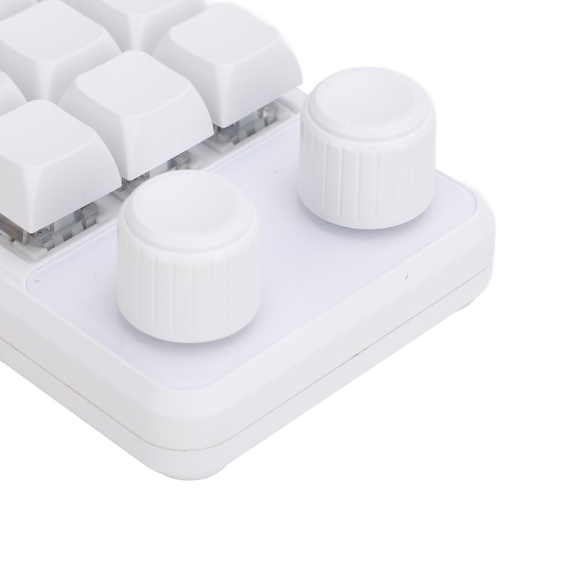 12 Keys Small Keyboard with Dual Knobs and RGB Light