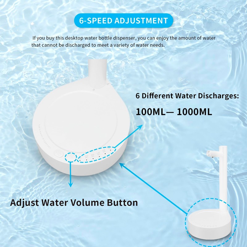 Intelligent Desktop Water Bottle Dispenser, Smart Table Water Dispenser with
