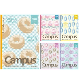 Kokuyo Notebook, Campus Notebook, Limited Edition, Misdo Classic, 5 Books, A-Ruled, Dotted No. 3CATN-L19X5