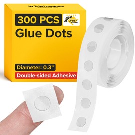 X-bet MAGNET X-bet MAGNET 300 Clear Double-Sided Adhesive Dots – Acrylic, Transparent, 0.3" Diameter, No Mess, Photo Safe