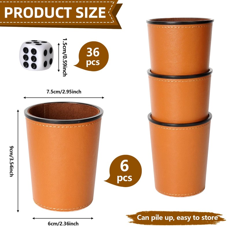 LURICO Dice Cup Set 6, Shock Set, with 6 Dice