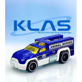 Hot Wheels Rescue Duty (Blue & White) 2/10 HW Rescue - 2023-192/250 (Short Card) - COMES IN A KLAS CAR KEEPER PROTECTIVE COLLECTORS CASE - HKJ20