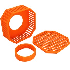 Aquameta Aquarium Return Pump Intake Guard - Fish Tank Filter Debris Prevention, Hexagonal Grid, Vertical Channel & Enhanced Flow - Low Profile Design Intake Filter for Neptune COR-15/COR-20