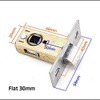 TOOLSTAR Stainless Steel Tubular Flat 30mm Backset Bathroom Turn Signal