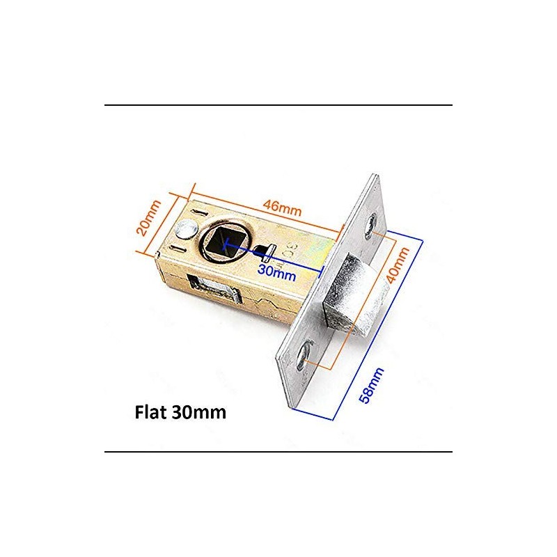 TOOLSTAR Stainless Steel Tubular Flat 30mm Backset Bathroom Turn Signal