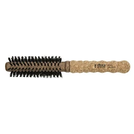 EX2 - Ibiza Small Round Brush with Extended Cork Handle, 10 Rows of Bristles by Hand Made in Spain