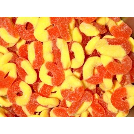 Albanese Peach Gummy Ring Candy 8oz 1LB 2LB 3LB 4LB 4.5LB Bag Fresh Peach Candy - 1 LB