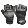 Prime fingerless workout gym weight training bodybuilding foam padded leather