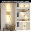 Rechargeable Battery Operated Wall Sconces, 11000mAh Wireless Brushed Gold Wall