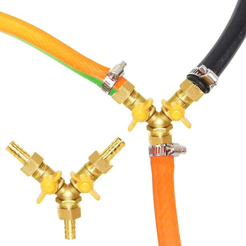 Joywayus 3 Way Shut off Ball Valve 1/4" Hose Barb