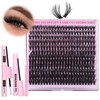 zanlufly Lash Clusters KIt D Curl Lash Extension Kit Volume