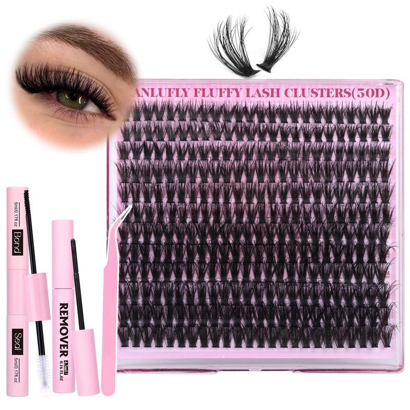zanlufly Lash Clusters KIt D Curl Lash Extension Kit Volume