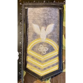 US Navy Gold Rate Electronics Technician Chief Petty Officer rank Patch USN ETC