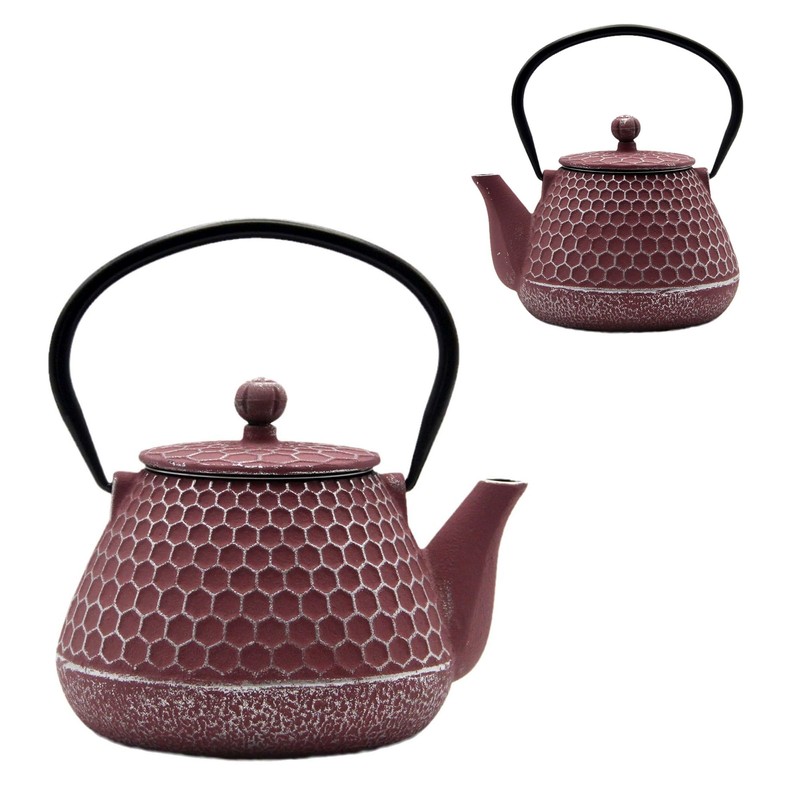 20.3oz Small Cast Iron Teapot, SECHUDO Cast Iron Tea Kettle