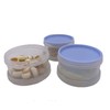 Non-Spill Milk Powder Dispenser/Storage Container, Blue (2pcs)- 5 Compartments