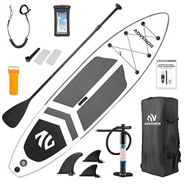 ADVENOR Paddle Board 11'x33 x6 Extra Wide Inflatable Stand Up Paddle Board with SUP Accessories Including Adjustable Paddle,Backpack,Waterproof Bag,Leash,and Hand Pump,Repair Kit