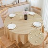 SPRICA Round Tablecloth 160cm Diameter Water Resistance Linen Texture Spill