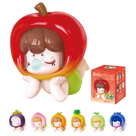 ROBOTIME Baby Nanci Fruits Nanci Blind Box Cute Kawaii Action Figure Blind Bags Collectible Toy Single Doll Creative Gifts for Girls and Women（1PC）