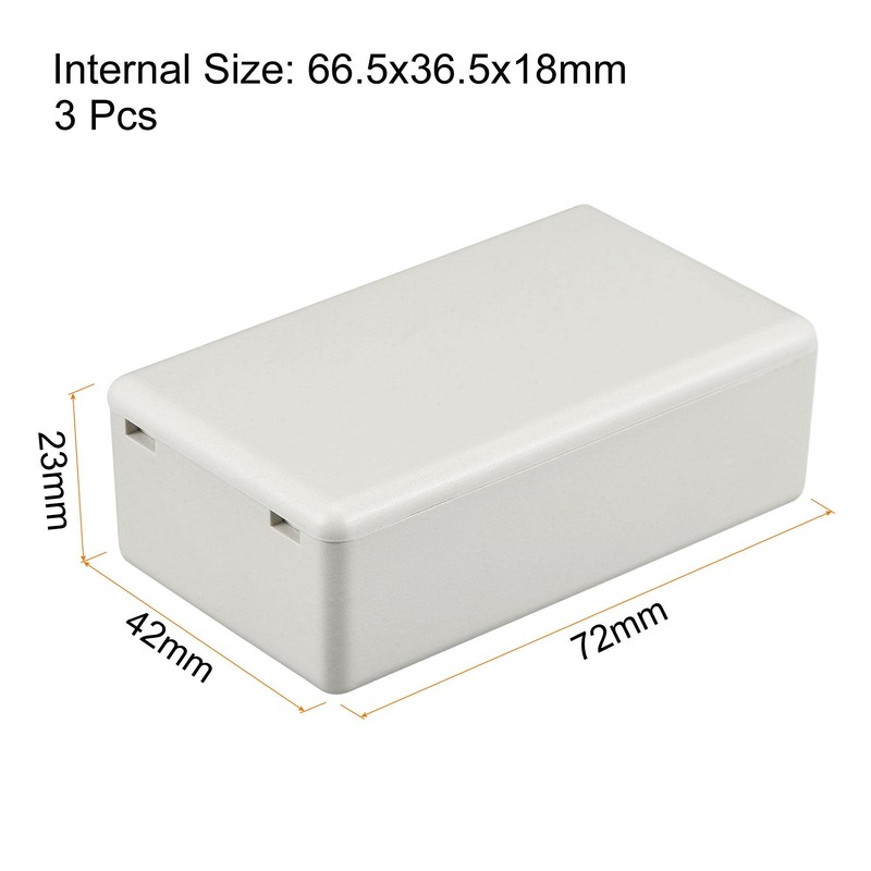 sourcing map Mini Dustproof Junction Box 72x42x23mm ABS for Electrical