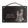 elprinted slate board chess approx. 20 x 30 cm Engraved