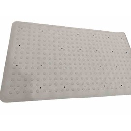 Made By Design Tub Bath Mat Gray NEW By Design Rubber 15.75” x 28” Suction Cup Base Bathroom