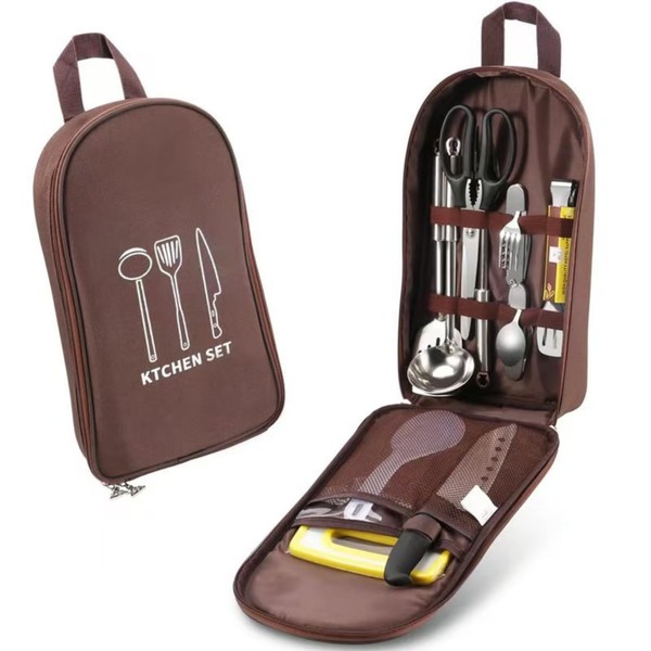 NISYOCIY Camping Cookware Storage Bag, Camping Cooking Utensils Set Bag