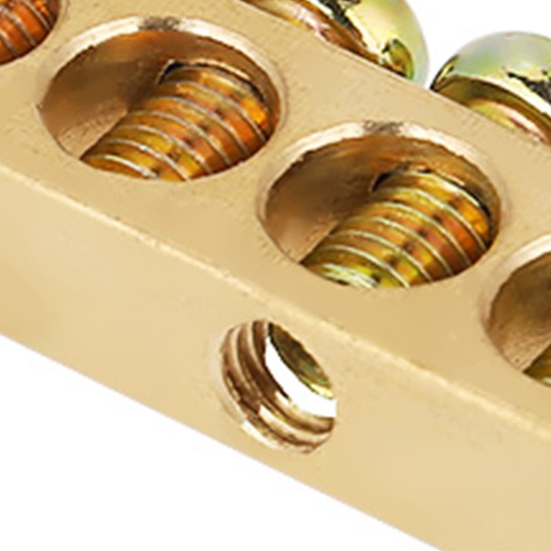 10pcs Electrical Distribution Wire Screw Terminal Brass Ground Neutral Bar