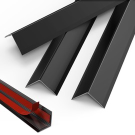 Fengone Aluminum Corner Guards L Molding Corner Guards with 90° Angle 35 X 1.6inch Stick Metal Corner Protector Molding for Wall Table Door Frame Protection and Decoration (3 Pack)