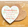 Sentimental Message for Grandma on a Heart-shaped Novelty Coaster -