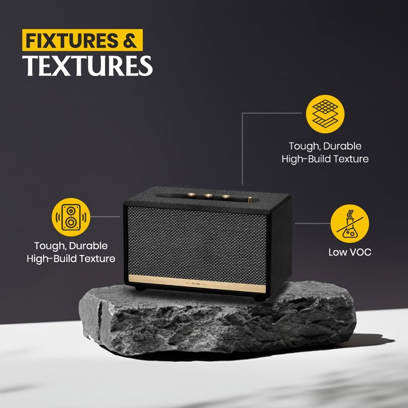 GRANOTONE Speaker Paint Black 1 Quart Texture Coating for Speaker
