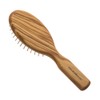 Antistatische Olive Holz Haarbürste mit Olivenholz Stifte- Reiseformat 17cm