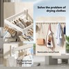 BOQORAD Wall Mounted Clothes Hanger Rack, Clothes Drying Rack,Laundry Drying