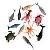 Plastic Sea Life Ocean Fish Set of 12 Animals 4 inches Colorful!