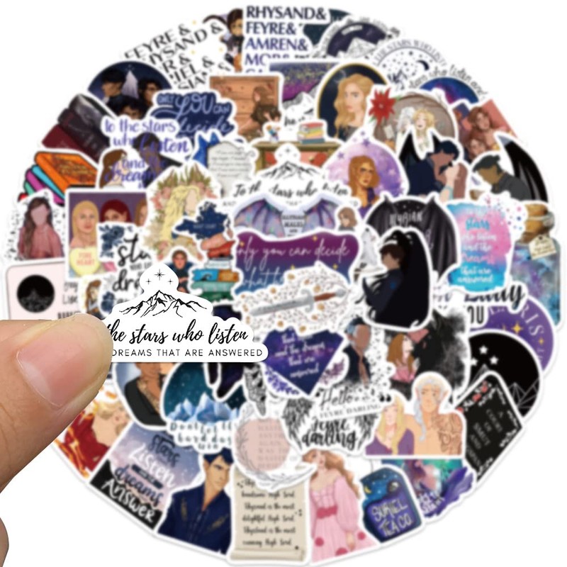 60 Pieces Acotar Merchandise Stickers for Suitcase, Skateboard, Laptop, Computer,