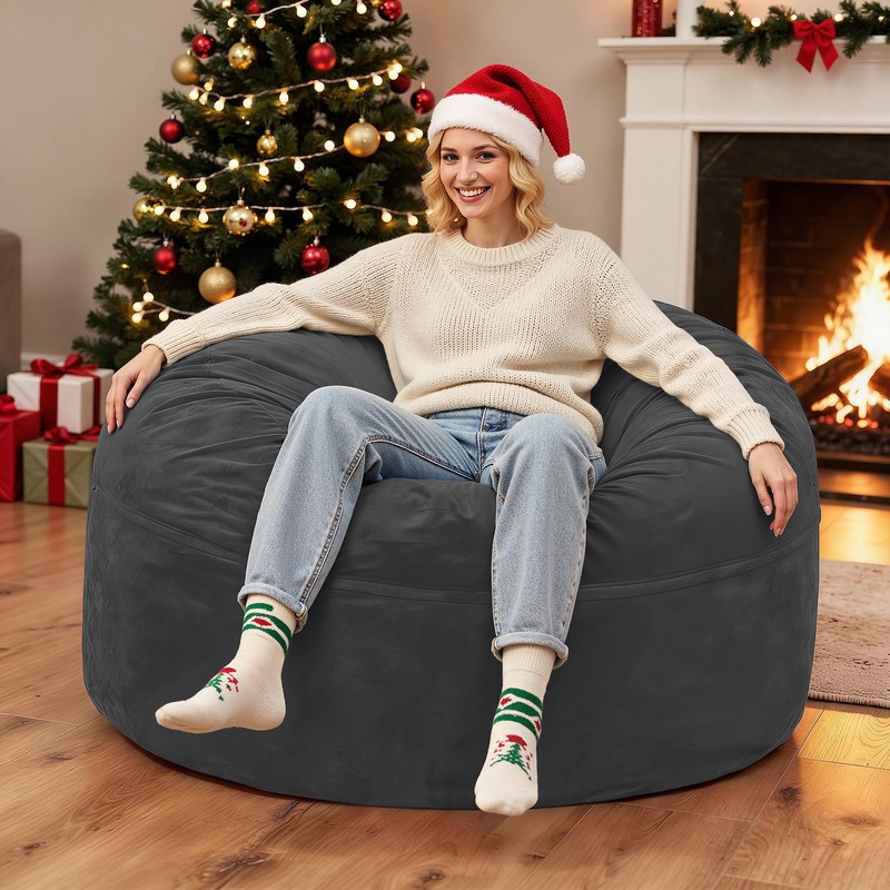 HABUTWAY Bean Bag Chair 3Ft Luxurious Velvet Ultra Soft Fur