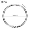 Sourcing Map 14pcs Iron Round Snap Shower Curtain Rings, 1.5