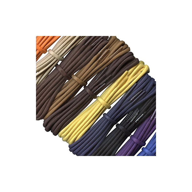 Fabmania Cream 3mm Round Waxed Cotton Shoelaces - 90cm