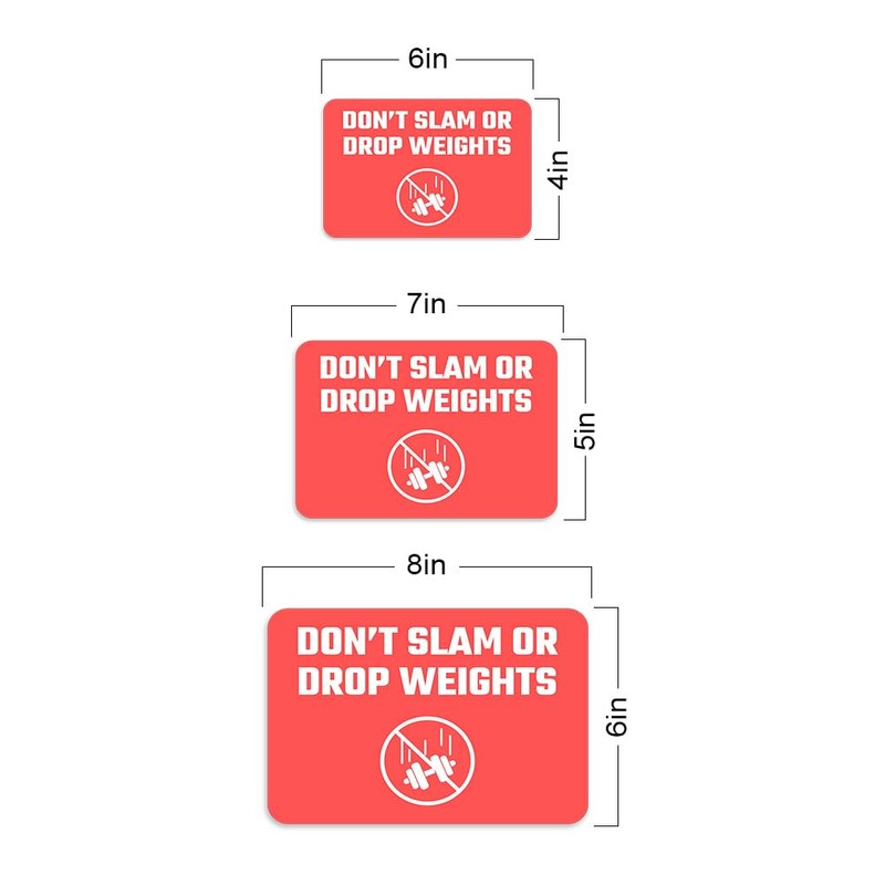 Classic Framed Plus Don't Slam Or Drop Weights Door or