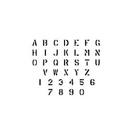Military Letter and Number Stencil Set | 1 inch Font | 10 mil | Paint Stencils for Labels and Wall Signs â¦ (Numbers & Letters)