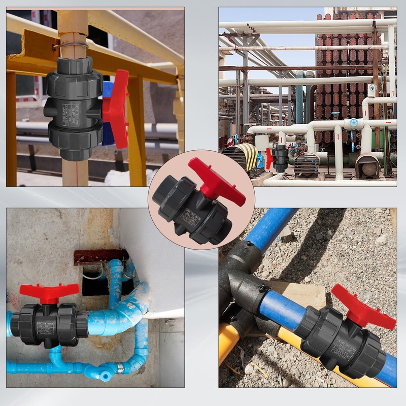 PVC Union Ball Valve, 1 Inch (DN25) True Union Full