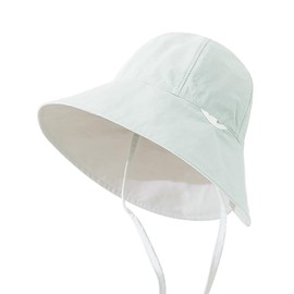 YAMEE Women's Summer Reversible Bucket Hat with Ponytail Hole, Women's Waterproof Quick-Drying, Fishing Hat Women's Foldable Lightweight with Wind Cord, Sun Hat Women UV Protection, Travel, Beach