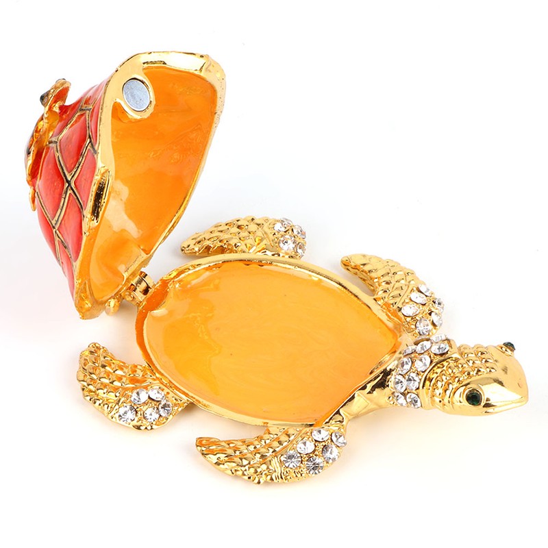Shiny Diamonds Tortoise Decoration Tortoise Statue Metal Crafts Home Decor