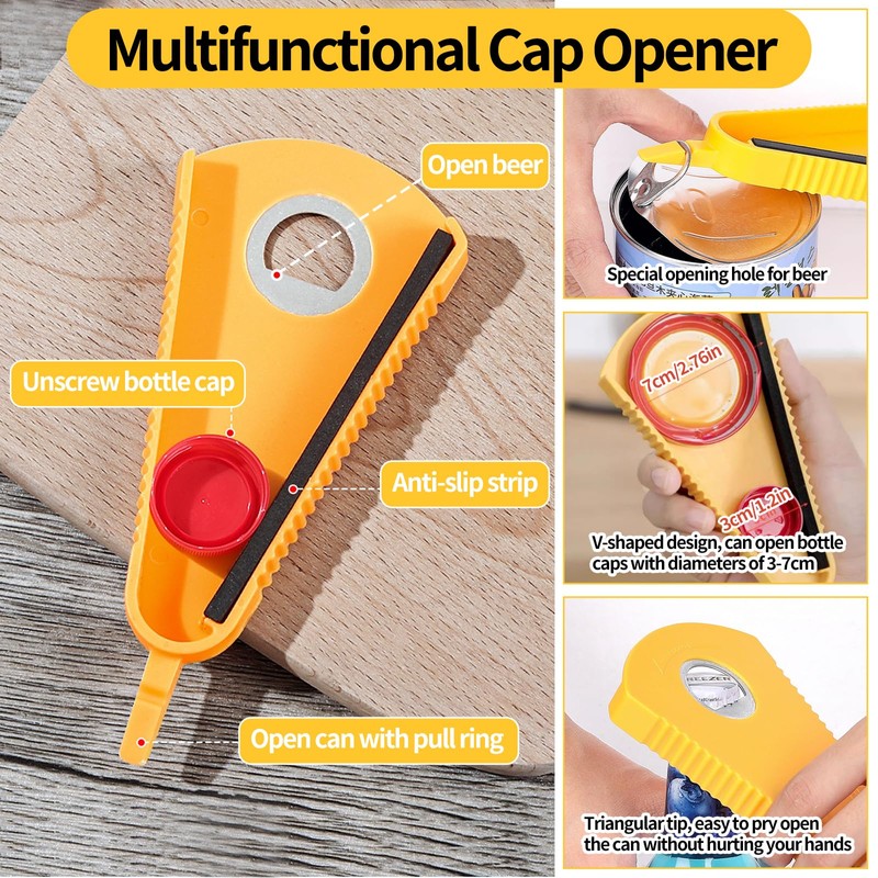 3-in-1 Can Opener with Multifunctional Non-Slip Bottle Opener, Can Opener